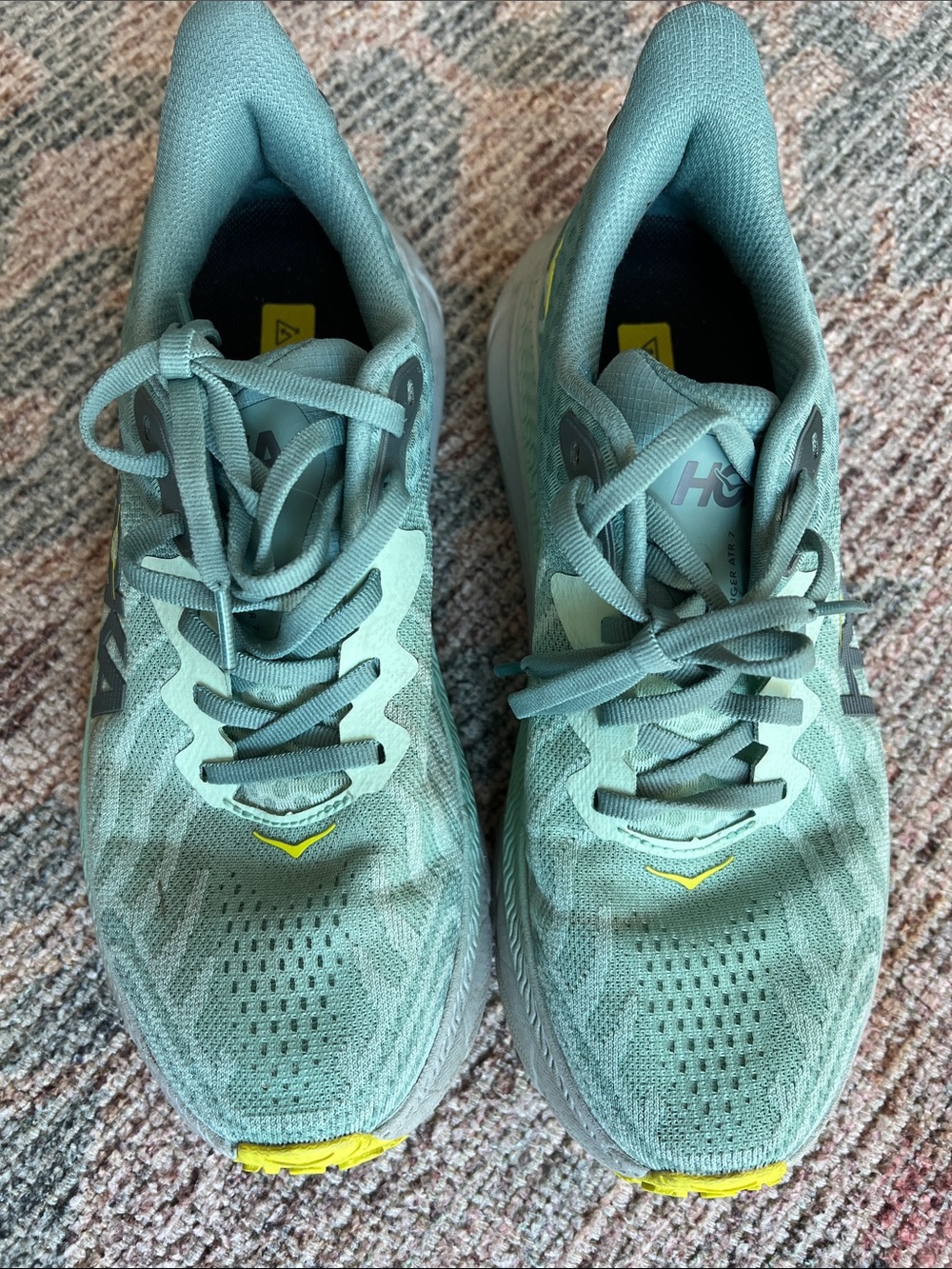 Hoka Challenger ATR 7 running sneakers yellow and aqua - Picture 6 of 11